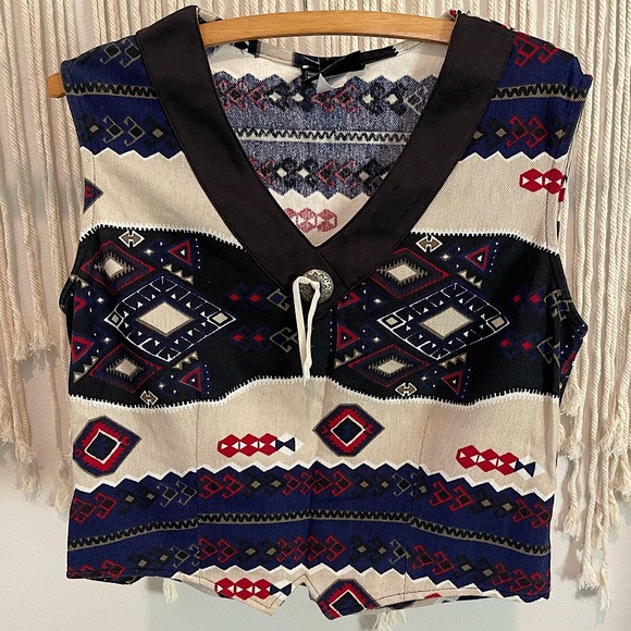 Roughrider Tops - Vintage Roughrider Western Boho Chic Canvas Crop Top Size M/L